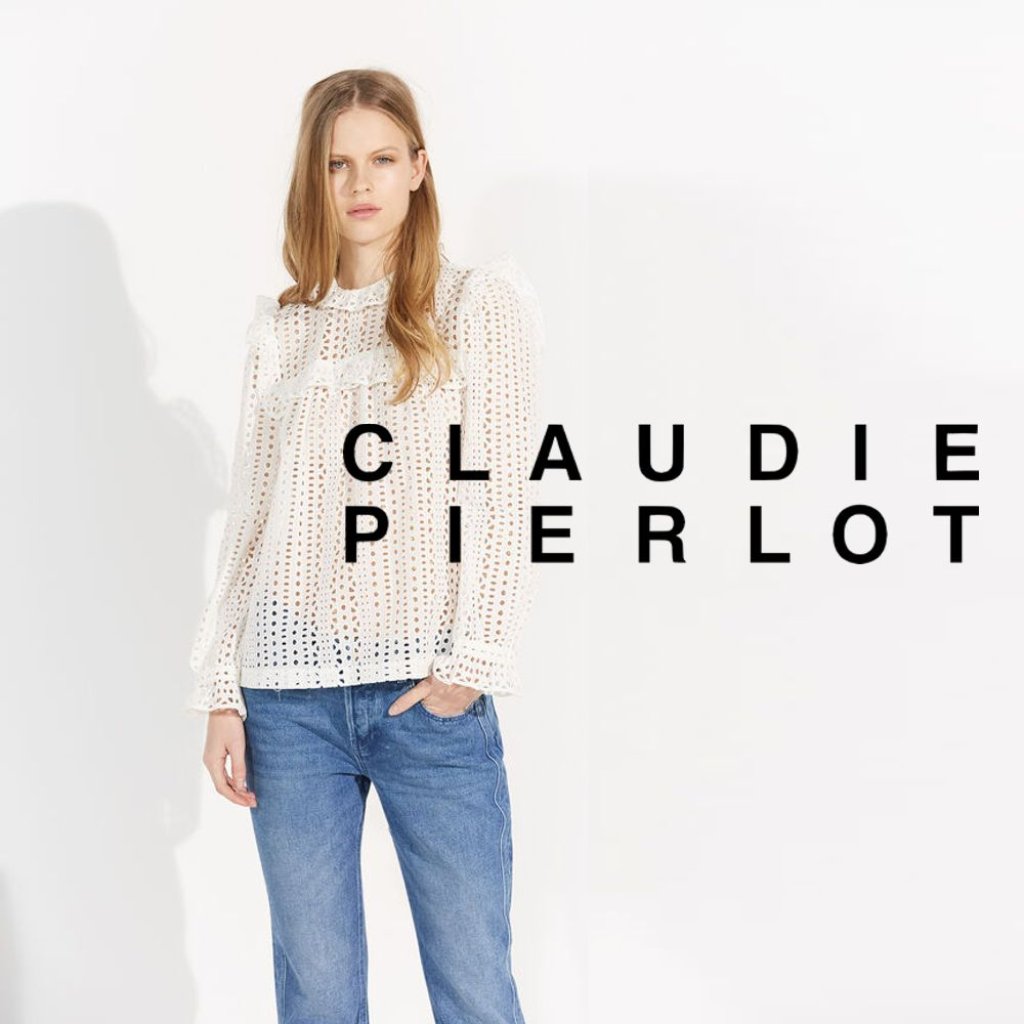 Claudie Pierlot Bird White Eyelet Broderie Anglaise Blouse S Nwot